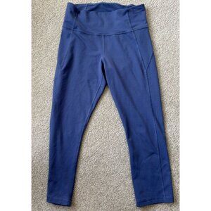Under Armour Chalk Dark Blue Leggings Size M 21" Inseam